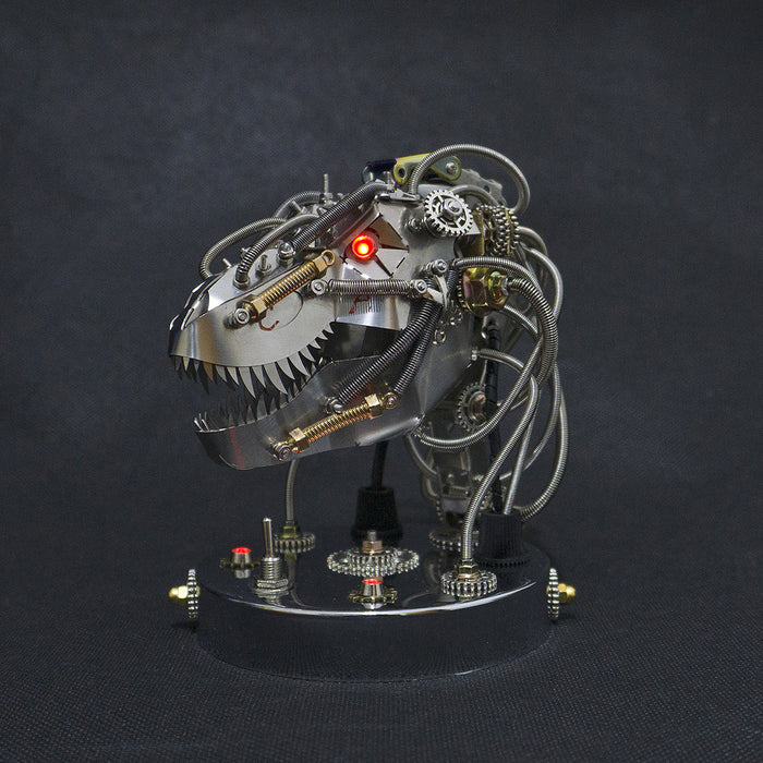 3D Metal Steampunk Mechanical Dinosaur Skull Head Model Kits