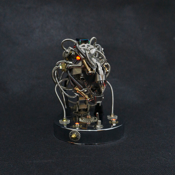 3D Metal Steampunk Mechanical Dinosaur Skull Head Model Kits