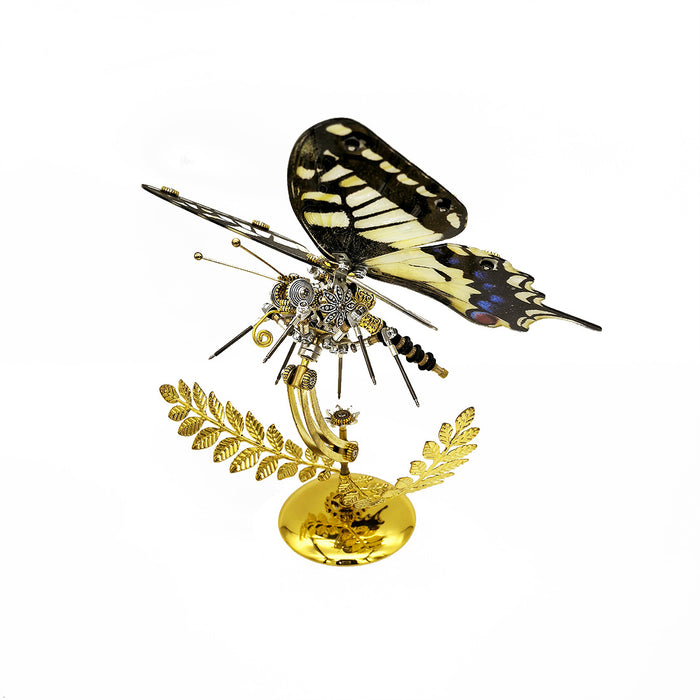 3D Metal Steampunk Papilio Xuthus Butterfly Assembly Model Building Kit with Base