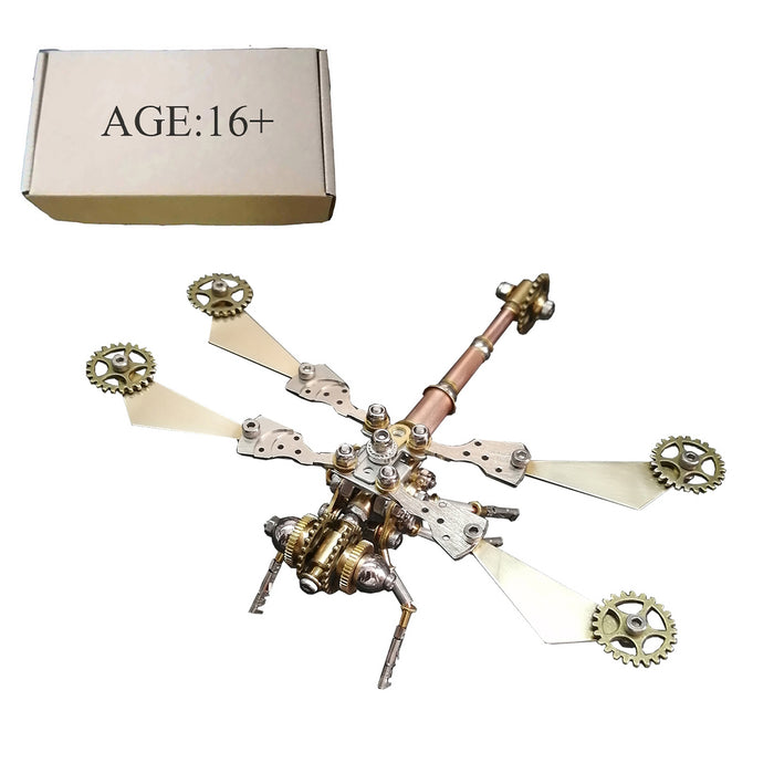3D Metal Steampunk Puzzle Dragonfly DIY Assembled Model 150+PCS