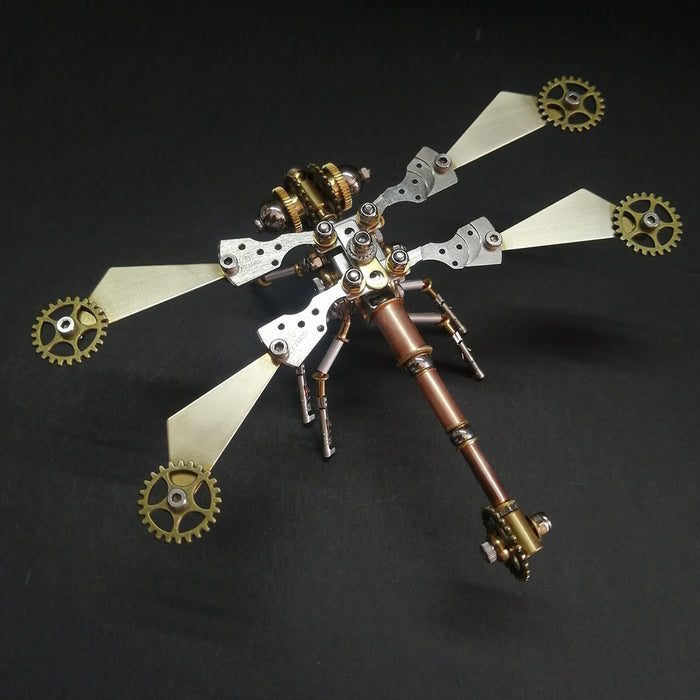 3D Metal Steampunk Puzzle Dragonfly DIY Assembled Model 150+PCS