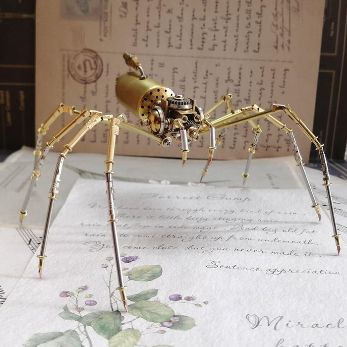 3D Mini Long-legged Spider Model Steampunk DIY Metal Puzzle Assembly