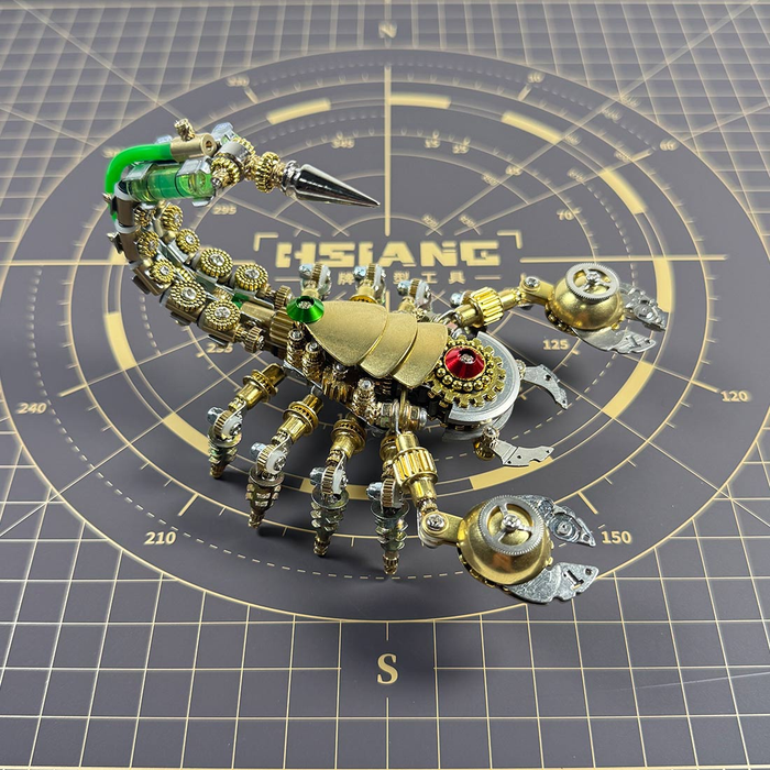 3D Steampunk Brass Mechanical War Scorpion Model Kit 450+ PCS Creative Mechanical Display Build Kit
