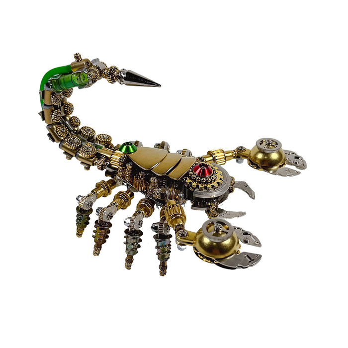 3D Steampunk Brass Mechanical War Scorpion Model Kit 450+ PCS Creative Mechanical Display Build Kit