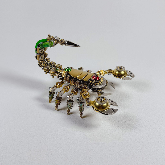 3D Steampunk Brass Mechanical War Scorpion Model Kit 450+ PCS Creative Mechanical Display Build Kit