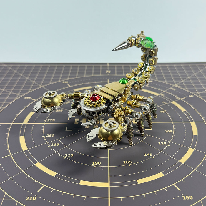 3D Steampunk Brass Mechanical War Scorpion Model Kit 450+ PCS Creative Mechanical Display Build Kit
