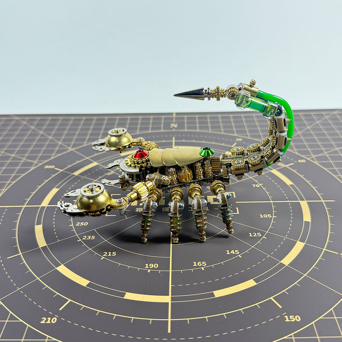 3D Steampunk Brass Mechanical War Scorpion Model Kit 450+ PCS Creative Mechanical Display Build Kit