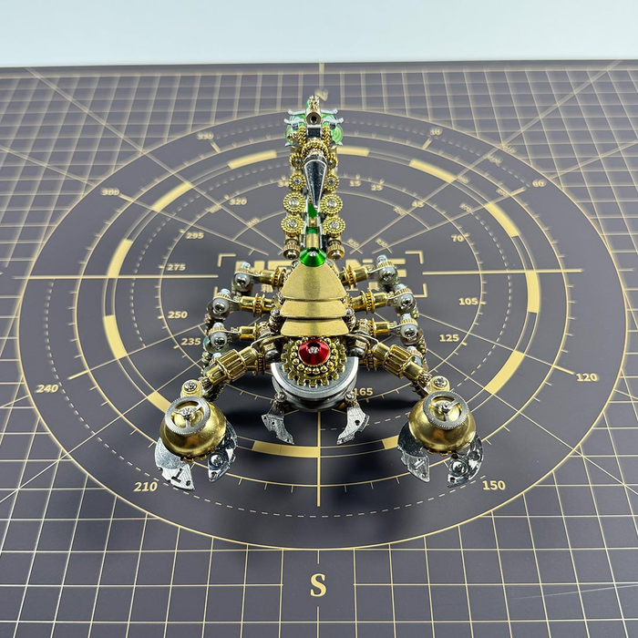 3D Steampunk Brass Mechanical War Scorpion Model Kit 450+ PCS Creative Mechanical Display Build Kit