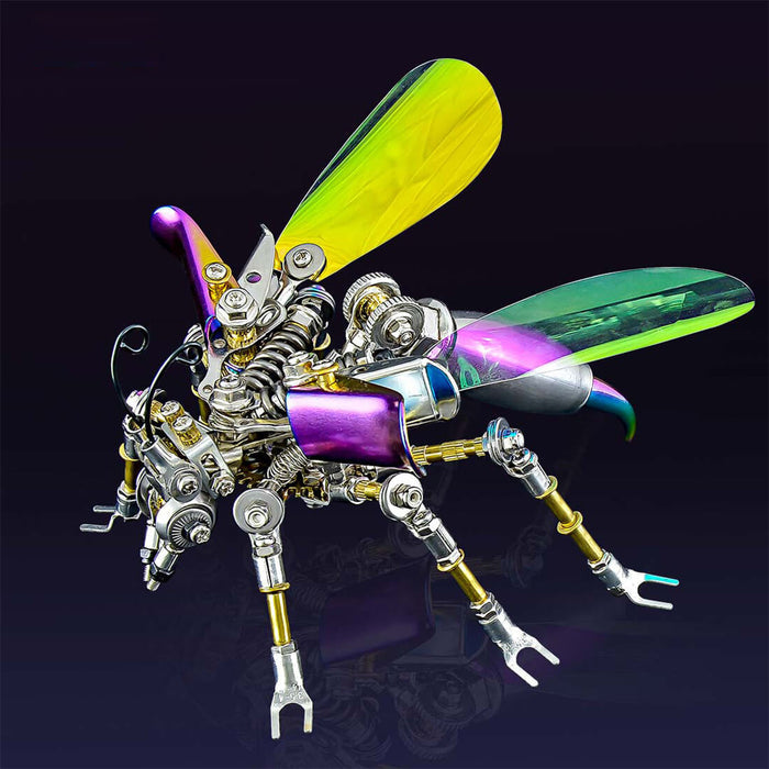 3pcs/ Set 3d Metal Insect Kits Beetle Firefly Wasp Punk
