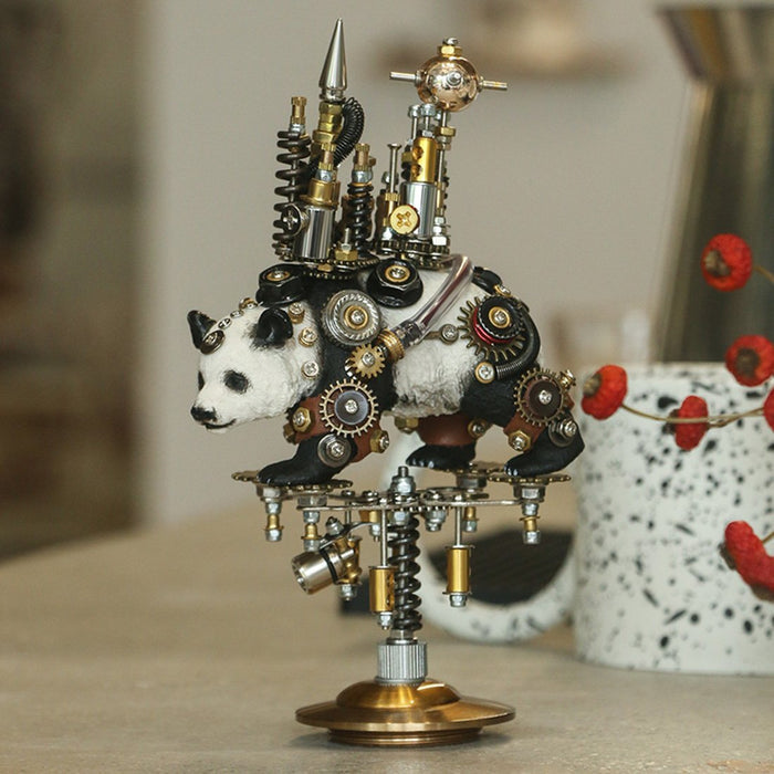 3Pcs Set DIY Metal Assembly Panda Series Model Kit for Home Collection Decor