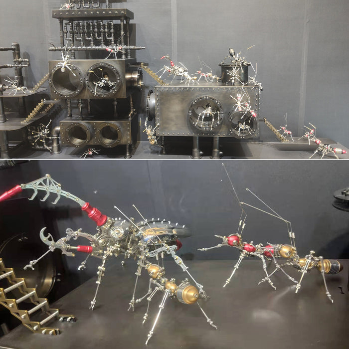 3Pcs Set Metal Worker Ant Team DIY Model Kits Assembly
