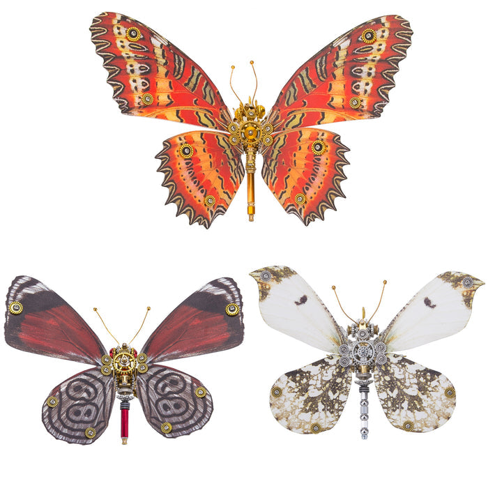 3pcs/ Set Steampunk 3D Monarch Butterflies Model Building Kit