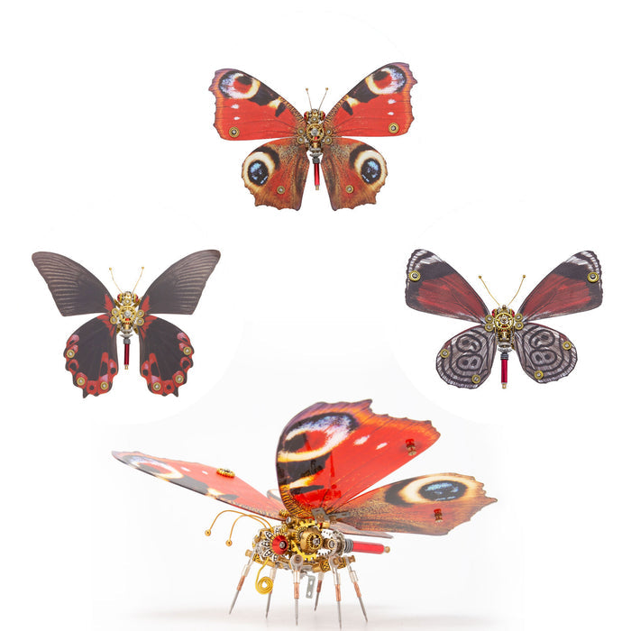 3pcs/ Set Steampunk Peacock Butterly DIY Kits for Punk Girl