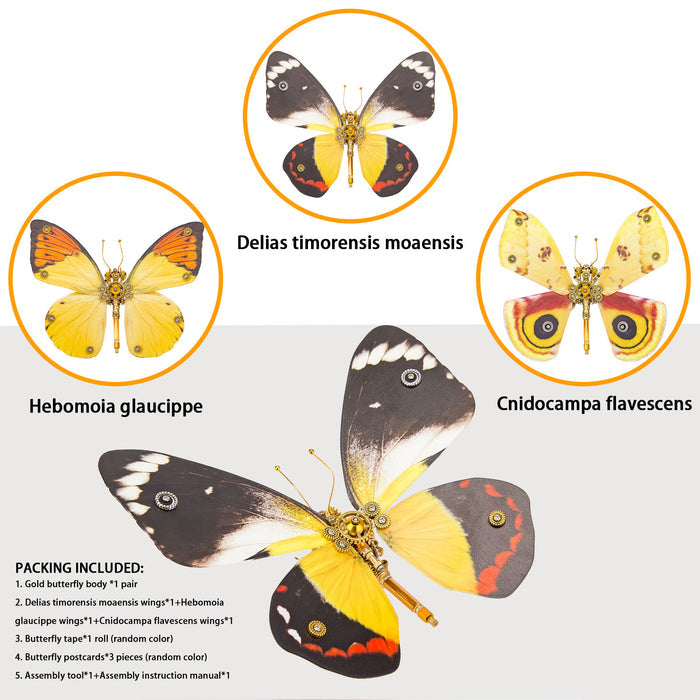 3pcs/ Set Steampunk Peacock Butterly DIY Kits for Punk Girl