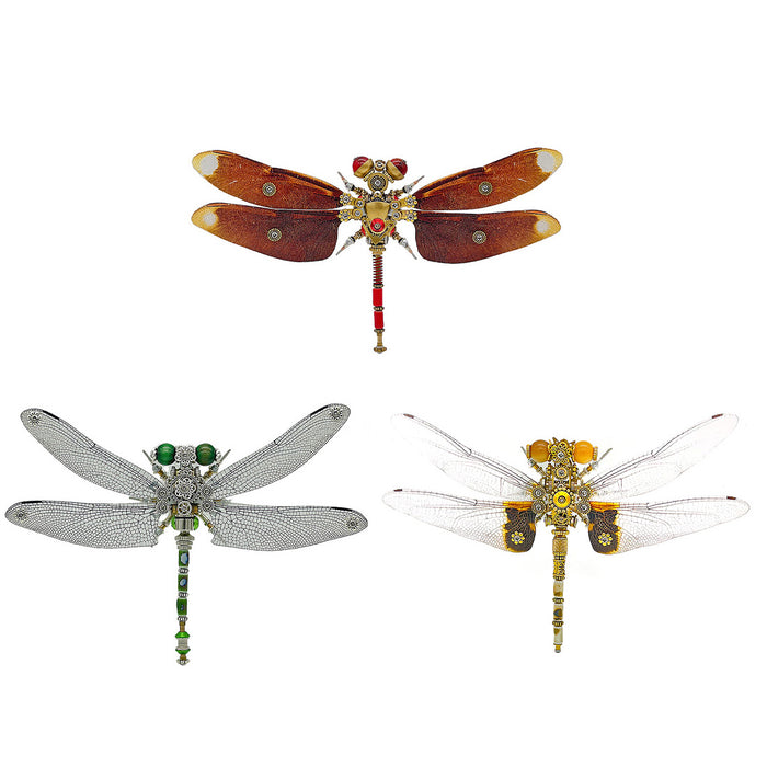 3pcs/set Steampunk Dragonfly 3D Metal Puzzle for Adults