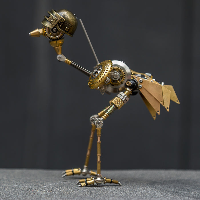 3PCS/Set Steampunk Emu Turkey and Ostrich Metal Assembly Complete Set