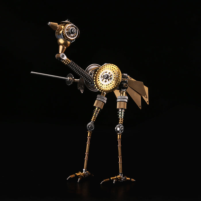 3PCS/Set Steampunk Emu Turkey and Ostrich Metal Assembly Complete Set