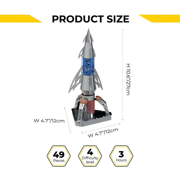 49PCS DIY Metal Puzzle Rocket Model  Assembly Kits