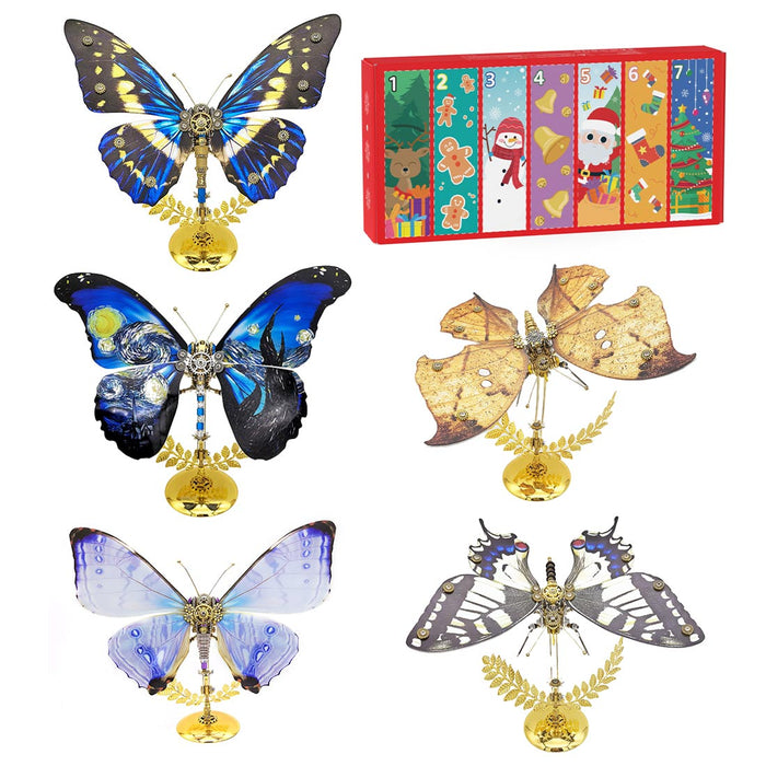 5 Days Of Advent Calendar Steampunk Butterfly Metal Model Building Kits