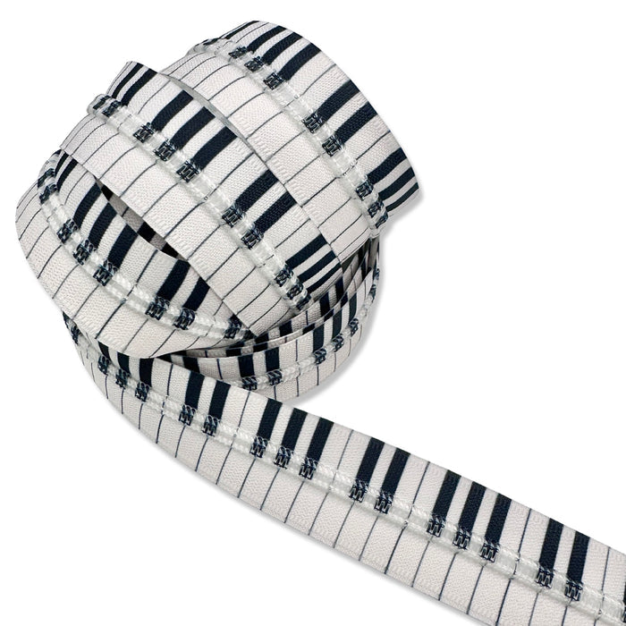 #5 Eras Piano Keys Zipper Tape | 3 Yard Singles