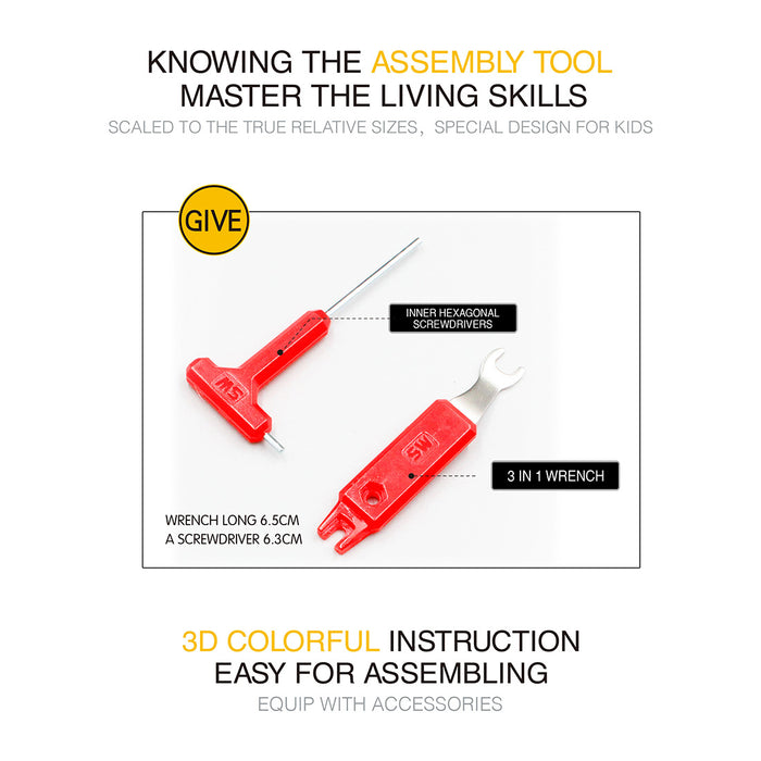 502Pcs Excavator Shape DIY Stainless Steel Metal Building Block Kit Educational Steam Stem Toys