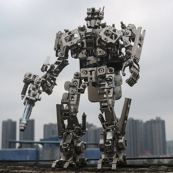 673PCS+ Explorer Mecha X-7 3D Metal Assembly DIY Kit Phone Holder 2-in-1