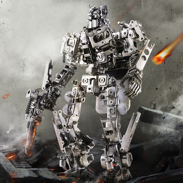 673PCS+ Explorer Mecha X-7 3D Metal Assembly DIY Kit Phone Holder 2-in-1