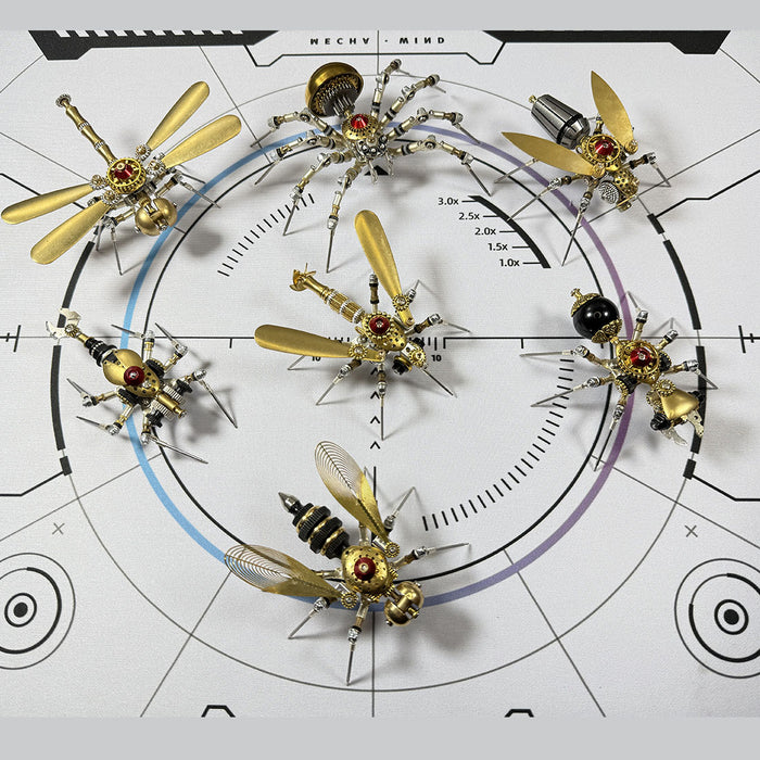 7 Days Advent Calendar 3D Metal Steampunk Insect Christmas Gift Set
