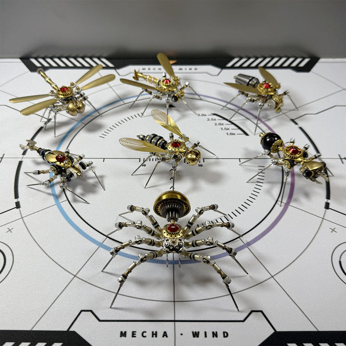 7 Days Advent Calendar 3D Metal Steampunk Insect Christmas Gift Set