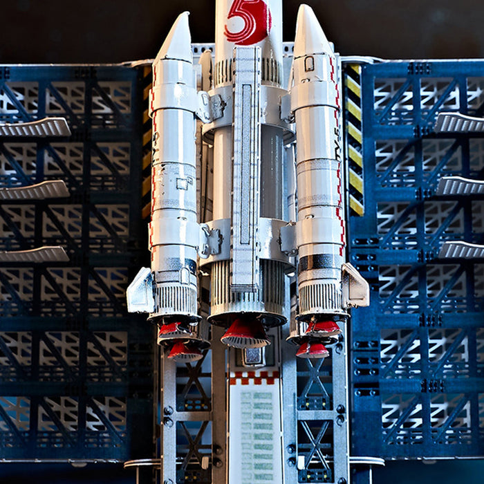 72PCS+ 3D Metal DIY Spacecraft Model The Long March 5