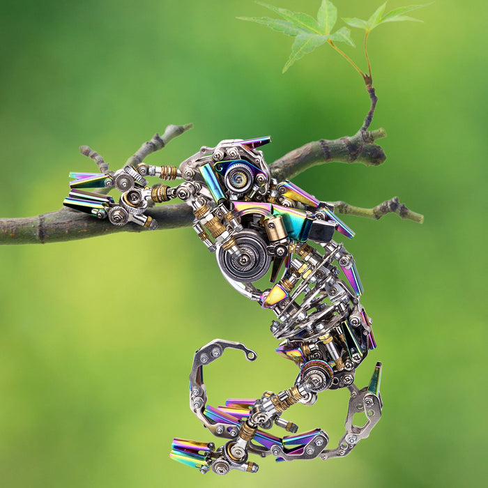 745pcs Steampunk Mechanical Mutant Chameleon Metal Lizard Kit Difficult Puzzle