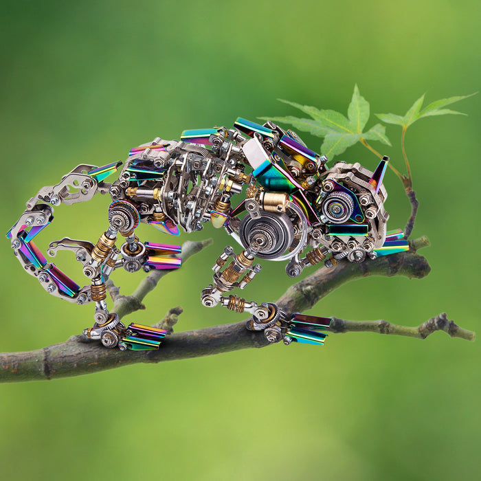 745pcs Steampunk Mechanical Mutant Chameleon Metal Lizard Kit Difficult Puzzle