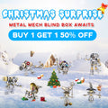 7pcs/set Christmas Advent Calendar 3D Metal Miniature Figure Model Building Kits Jester Dwarf Snowman Witch Prince Scout Strongman