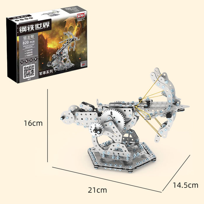 820PCS Dragon Hunting Crossbow Mechanical Transmission Toy