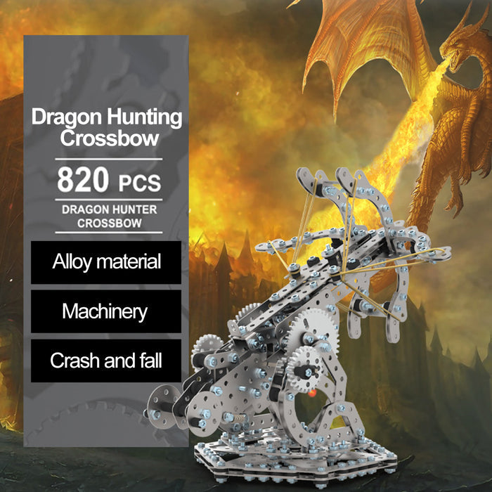 820PCS Dragon Hunting Crossbow Mechanical Transmission Toy