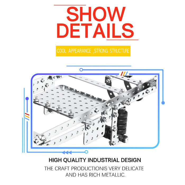 822Pcs Alloy Manipulator Assembly Model DIY Metal Screw Puzzle Kit Adults Kids Toys