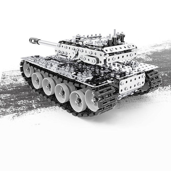 843Pcs 3D Scew Metal Mechanical Military Tank Model Kit Assembly Puzzle Toy