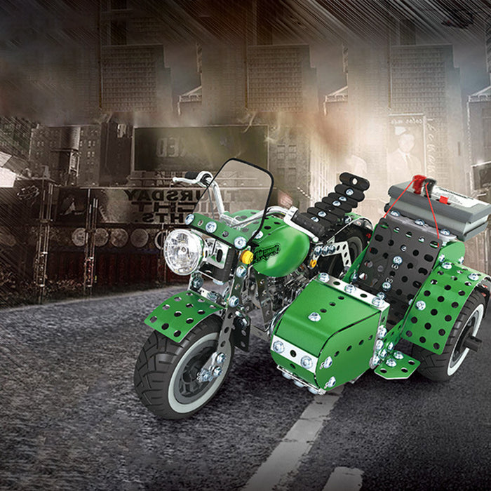 861PCS Simulation Tricycle Model Kit DIY Metal Assembling Toy