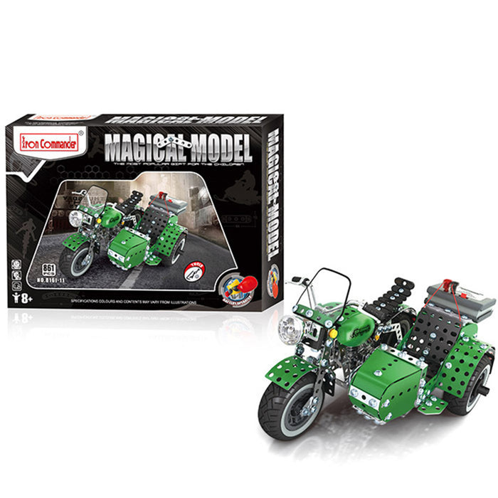 861PCS Simulation Tricycle Model Kit DIY Metal Assembling Toy