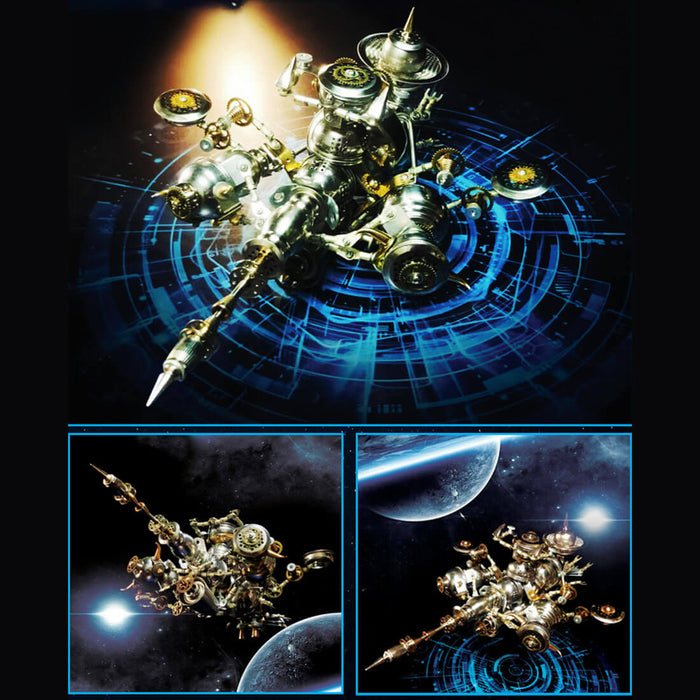 8pcs/set Futuristic Exchange Student Mecha 3D DIY Metal Puzzles Mystery Box
