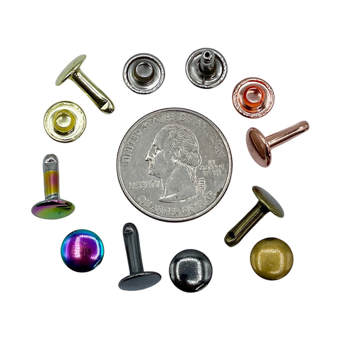9 mm x 12 mm Double Cap Rivets | Pack of 25