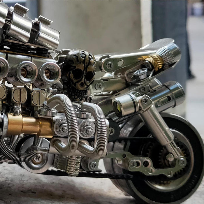 900+PCS Pursuit Motorcycle 3D Metal Puzzle Kits Gift for Biker Difficult Puzzle