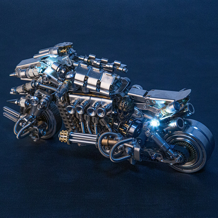 900+PCS Pursuit Motorcycle 3D Metal Puzzle Kits Gift for Biker Difficult Puzzle
