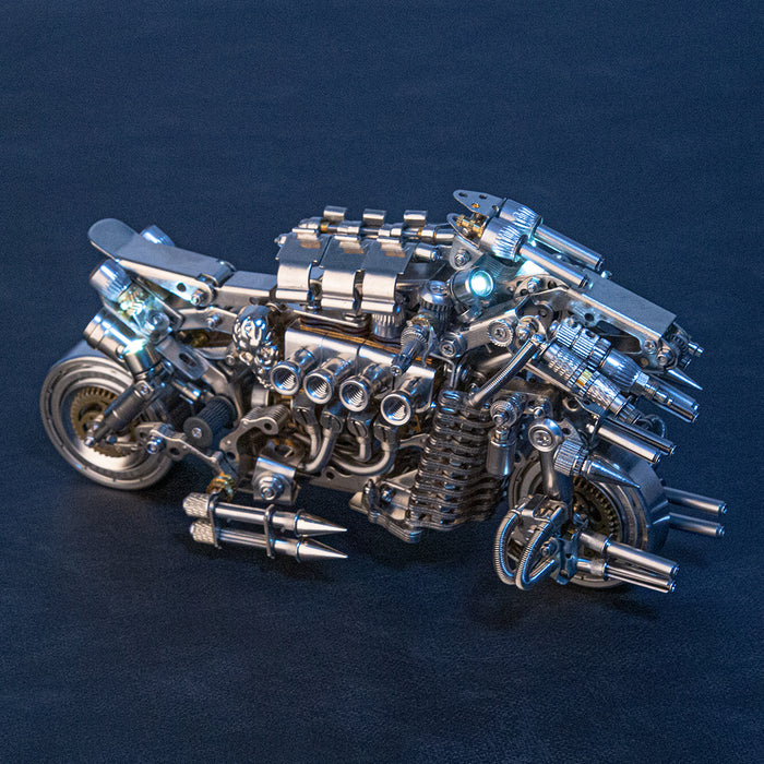 900+PCS Pursuit Motorcycle 3D Metal Puzzle Kits Gift for Biker Difficult Puzzle