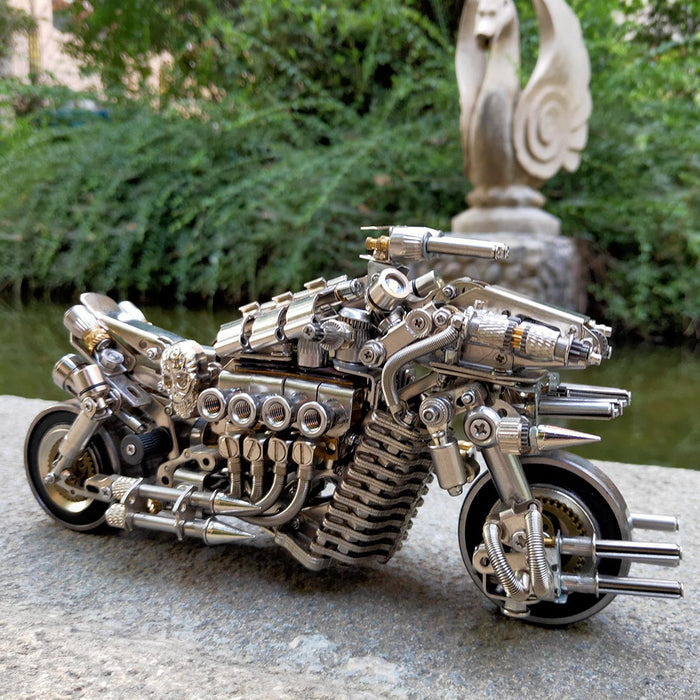 900+PCS Pursuit Motorcycle 3D Metal Puzzle Kits Gift for Biker Difficult Puzzle