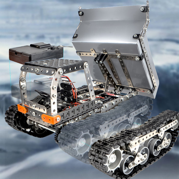 934Pcs 2.4G 9CH RC Dump Truck 3D Metal Model Kits Assembly Toy Difficult Puzzle