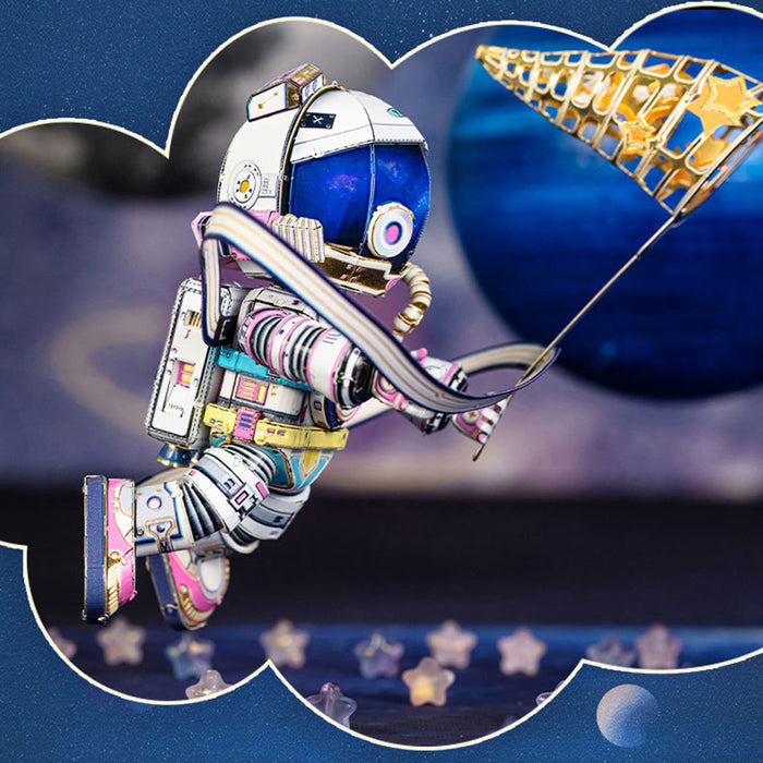 94PCS MY Little Astronaut Tiangong Rover 3D Puzzle Metal Assembly Model Rocket Toy