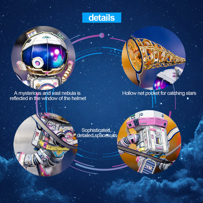 94PCS MY Little Astronaut Tiangong Rover 3D Puzzle Metal Assembly Model Rocket Toy