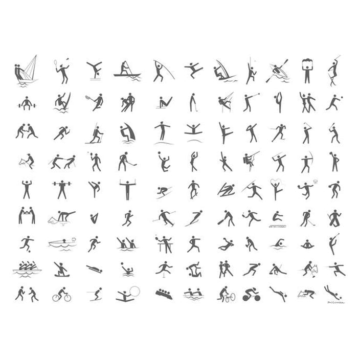 99PCS 3D Assembled Model 99 Sports Olympic Spirit and Sports Collection