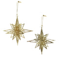Acrylic Nordic Starburst Ornaments, 5-1/4-Inch, 2-Piece